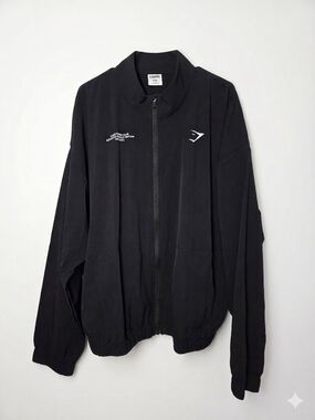 NWOT Gymshark Men’s Black Lightweight Track Jacket